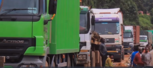 Cargo Trucks Overwhelm Mirama Hills Border Post